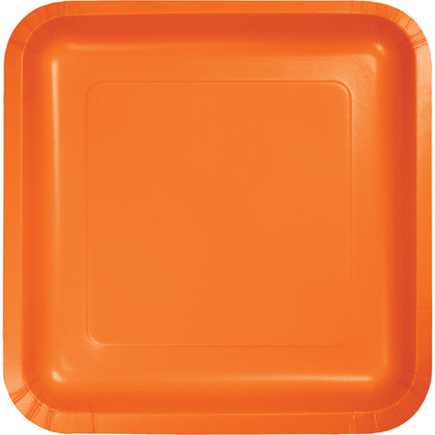 Plates square in SunKissed Orange 18Pk
