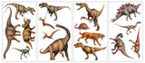 Dinosaur Wall Stickers, set of 4 sheets.