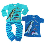 Dinosaur Long Johns and T'Shirt 3pc PJ set - but we don't want to go to bed!