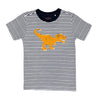 T Rex T Shirt with navy stripe T Rex T Shirt with navy stripe