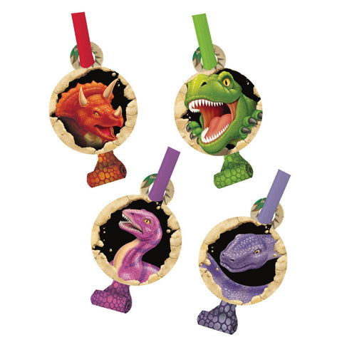 Dino Blast Blowouts with Medallions pack of 8