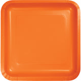 Plates square in SunKissed Orange 18Pk