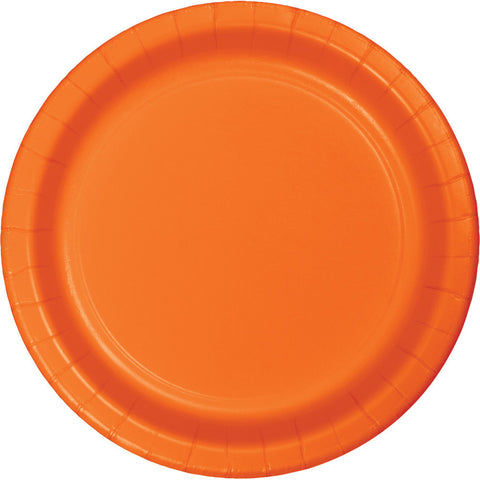 Luncheon Plate Round Sunkissed Orange 24Pk