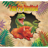 Birthday Invitations Cards by Dino Blast  pack of 8