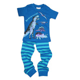 Dinosaur Long Johns and T'Shirt 3pc PJ set - but we don't want to go to bed!