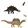 Stegosaurus & Spinosaurus with tooth & tail spike-Box set