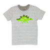 Stegosaurus T Shirt with grey stripe