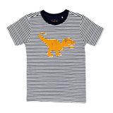 T Rex T Shirt with navy stripe